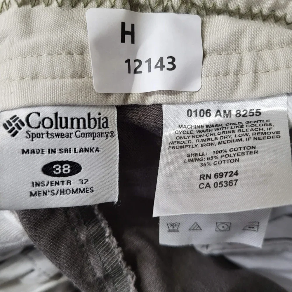 Columbia Men Pants 38 Brown Silver Ridge Cargo Casual READ